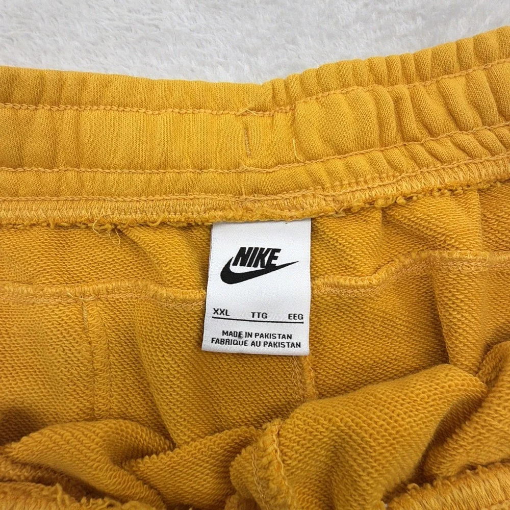 Y2K‎ Nike Sweat Shorts Multi Swoosh Sportswear Fleece Training Men's XXL Yellow